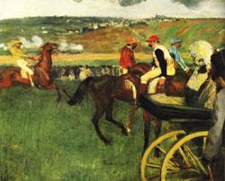Edgar Degas The Race Track Amateur Jockeys near a Carriage china oil painting image